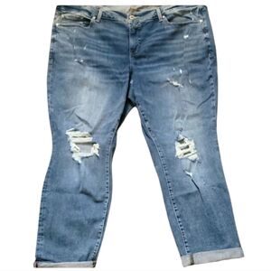 Torrid Plus Size Mid Rise Boyfriend Straight Jeans Size 24